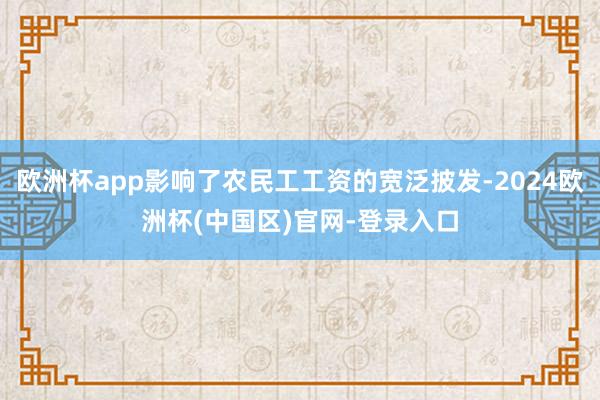 欧洲杯app影响了农民工工资的宽泛披发-2024欧洲杯(中国区)官网-登录入口