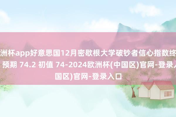 欧洲杯app好意思国12月密歇根大学破钞者信心指数终值 74 预期 74.2 初值 74-2024欧洲杯(中国区)官网-登录入口