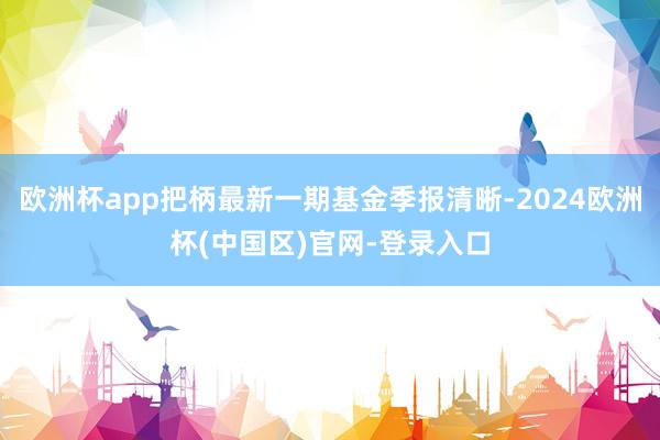 欧洲杯app把柄最新一期基金季报清晰-2024欧洲杯(中国区)官网-登录入口