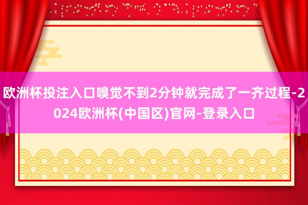 欧洲杯投注入口嗅觉不到2分钟就完成了一齐过程-2024欧洲杯(中国区)官网-登录入口