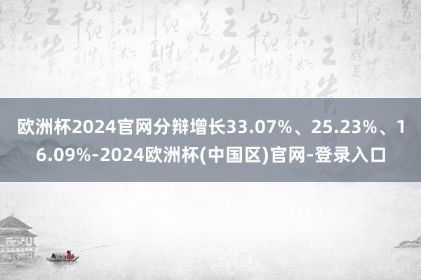 欧洲杯2024官网分辩增长33.07%、25.23%、16.09%-2024欧洲杯(中国区)官网-登录入口